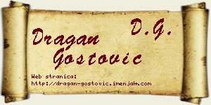 Dragan Gostović vizit kartica